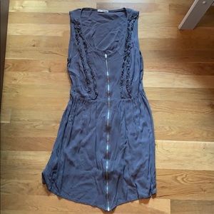 Zip front mini dress